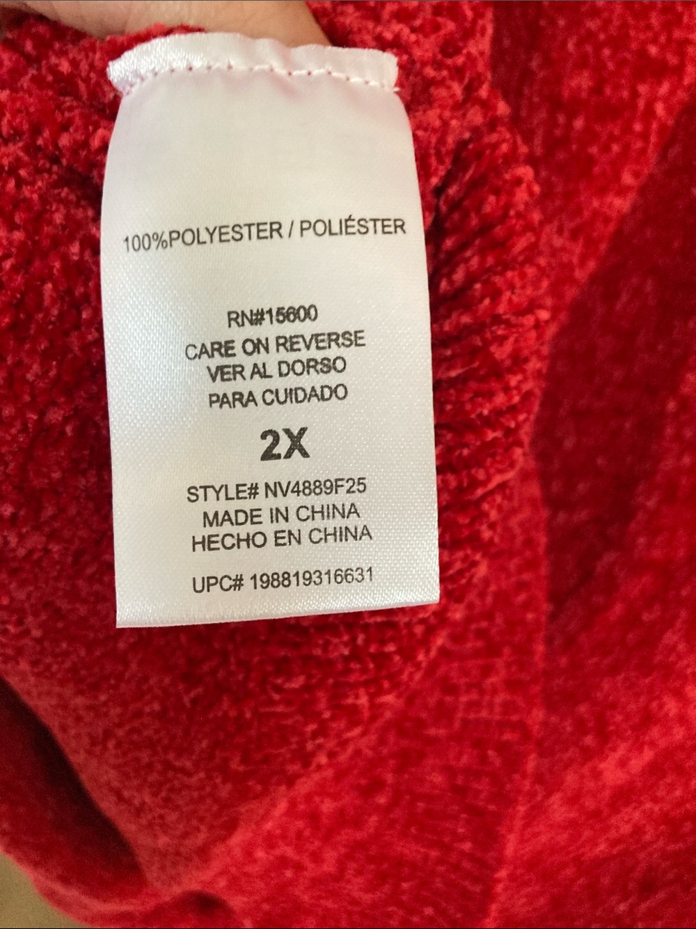 Napa valley Tuscan red sweater size 2X - Picture 16 of 17
